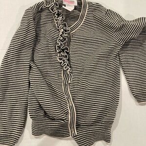 OshKosh B'gosh Black and White Striped Cardigan